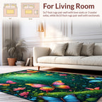 Whimsical Forest Butterfly Garden Design Rug