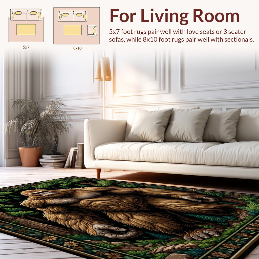 Woodland Big Creature Forest Tapestry Rug