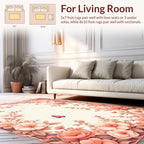 Pink Blossoms and Butterfly Garden Rug