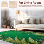 Enchanted Nature Insects Ferns Design Rug