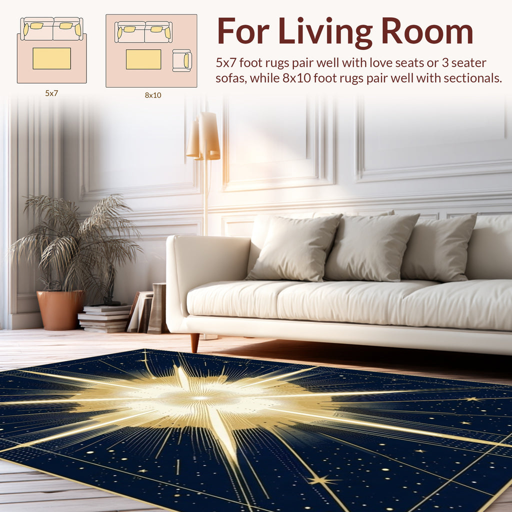 Starburst Cosmic Pattern Rug