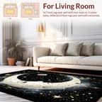 Celestial Moon Face Celestial Stars Rug