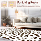Brown Abstract Animal Print Rug