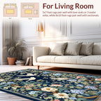 Vivid Garden Birds Floral Tapestry Design Rug
