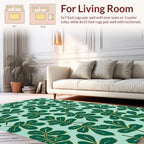 Leafy Pattern With Gold Accents Rug
