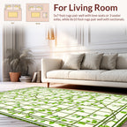 Green Vine Lattice Decorative Rug