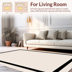 Minimalist Black Border Simple Square Rug