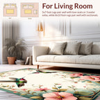 Hummingbird Floral Garden Art Rug