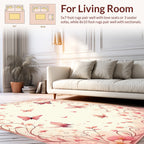 Pink Floral Butterflies Garden Rug