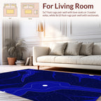 Abstract Blue Organic Constellation Design Rug