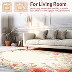 Floral Garden Whimsical Bloom Pattern Rug