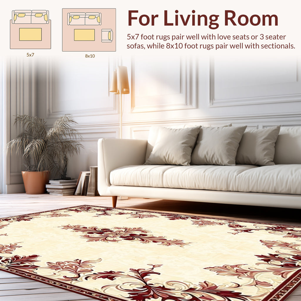 Rich Floral Symmetry Pattern Rug