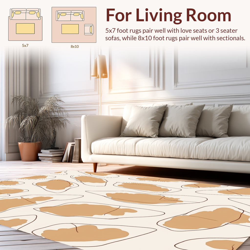 Organic shapes abstract pattern Rug