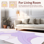 Abstract Pastel Lavender Waves Rug