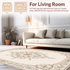 Vintage Floral Mandala Scrollwork Design Rug