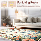 Whimsical Butterflies Floral Garden Rug