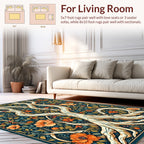Whimsical Tree With Floral Pattern Rug