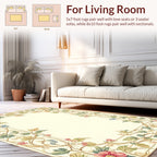 Botanical Vine Floral Scroll Pattern Rug