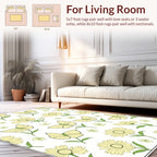 Yellow Buttery And Daisy Pattern Rug