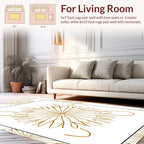 Mandala Flower Line Art Pattern Rug