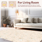 Delicate Floral Outline Pattern Rug