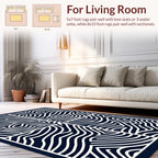 Abstract Wave Pattern Design Rug