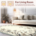 Elegant Floral Vine Scroll Design Rug