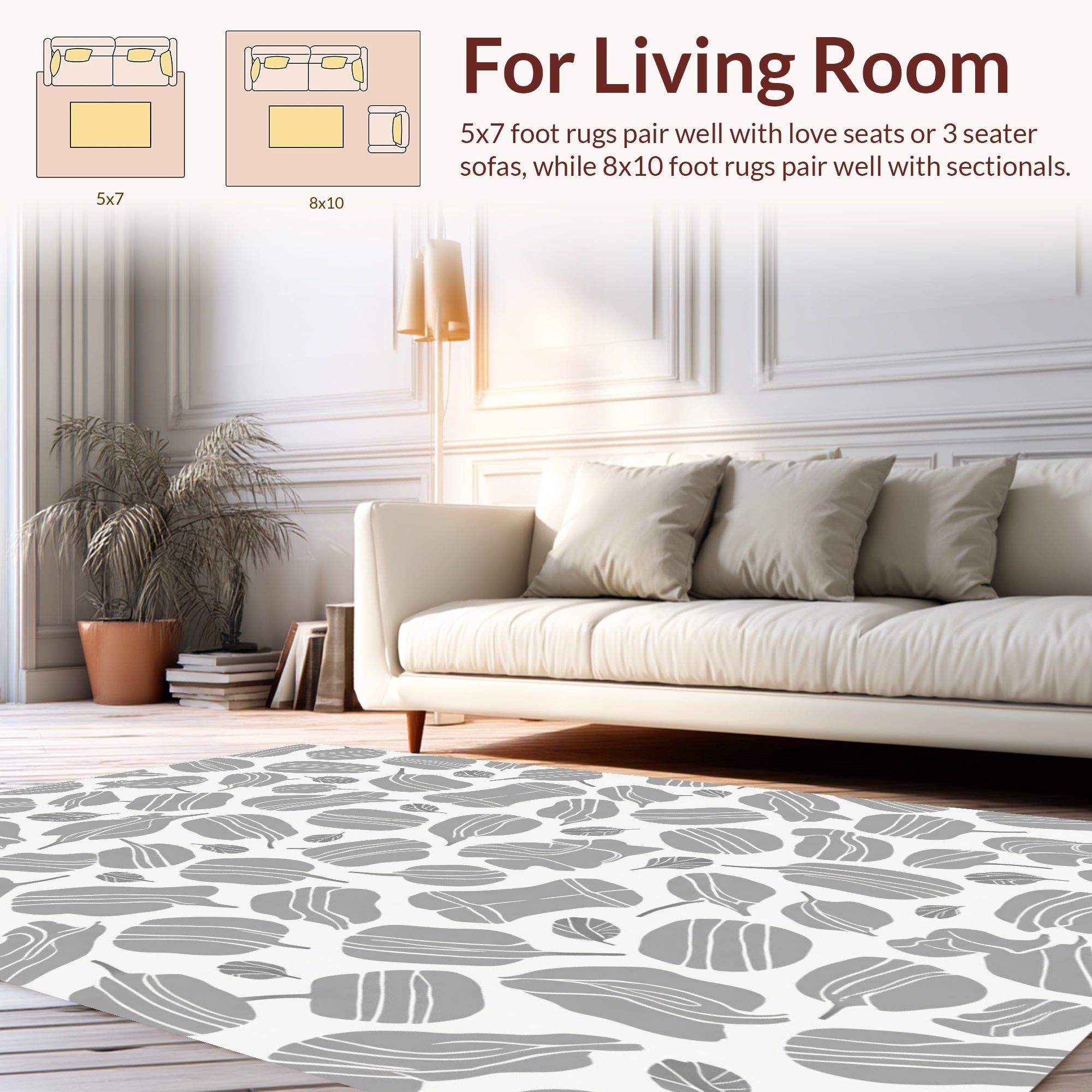 Abstract Nature Inspired Pattern Design Rug