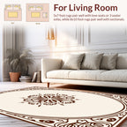 Classic Oval Floral Motif Rug