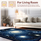 Ethereal Swirls Cosmic Night Sky Rug