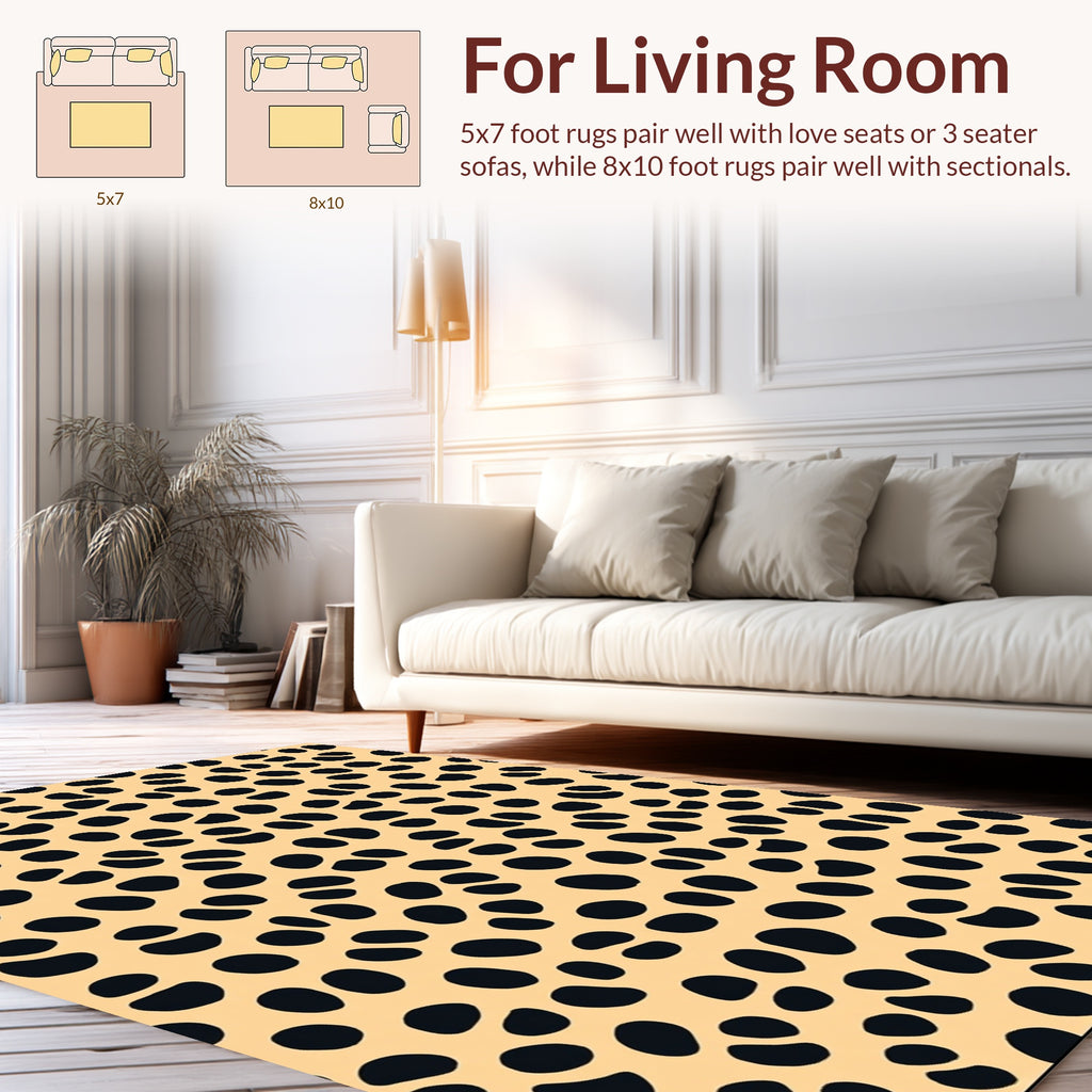 Abstract Spotted Animal Print Rug