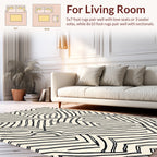 Bold Geometric Maze Pattern Rug