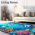 Ocean Friends Shark Pattern Rug