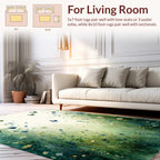 Whimsical Floral Butterfly Meadow Rug