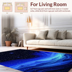 Starry Night Sky Abstract Landscape Rug