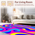 Vivid Swirl Pattern Rug