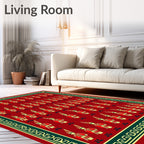 Crimson Soldier Guard Motif Rug