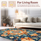Intricate Floral Mandala Art Rug