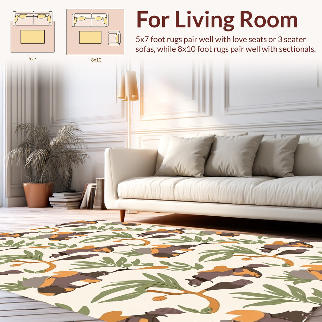 Earthy Tones Abstract Nature Rug
