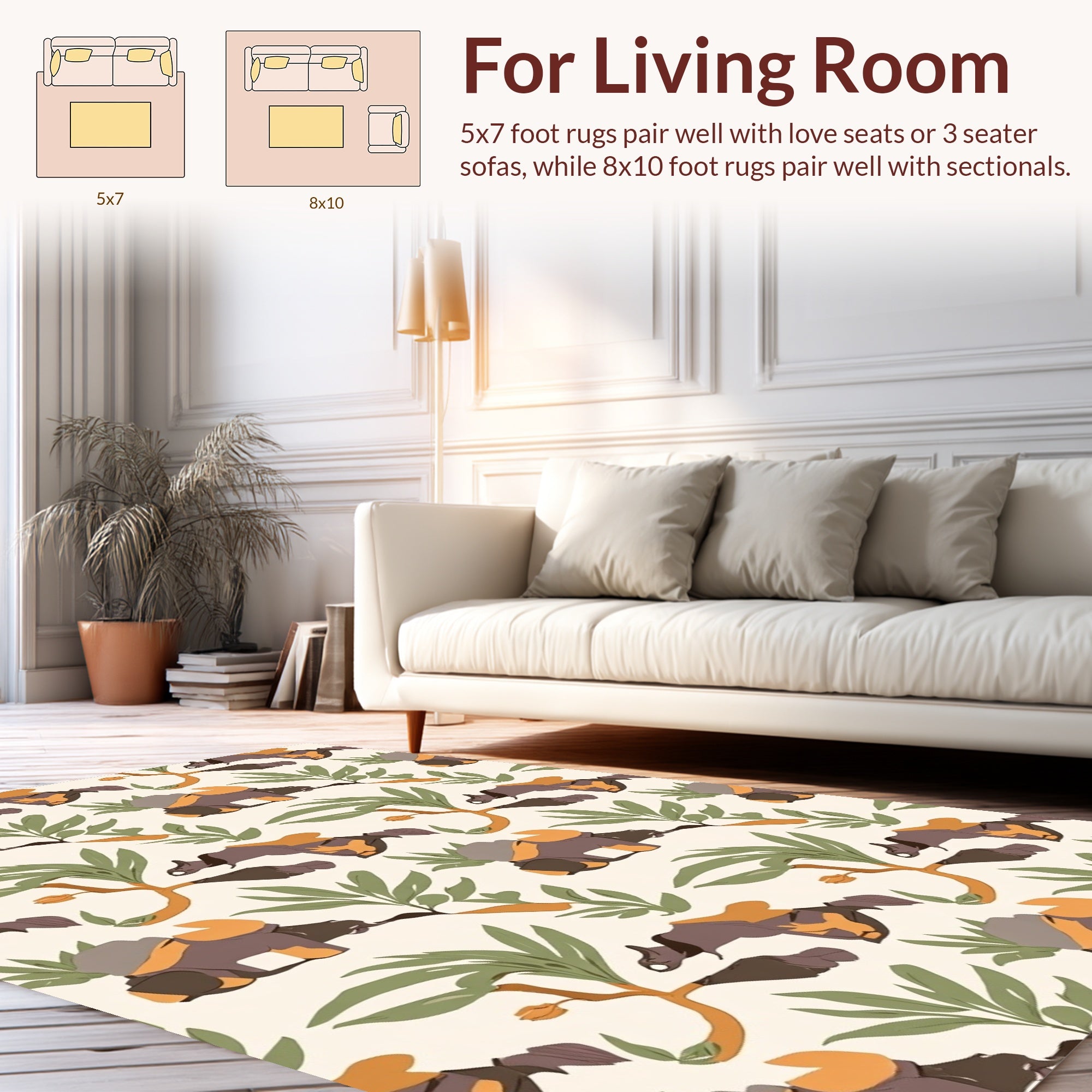 Earthy Tones Abstract Nature Rug