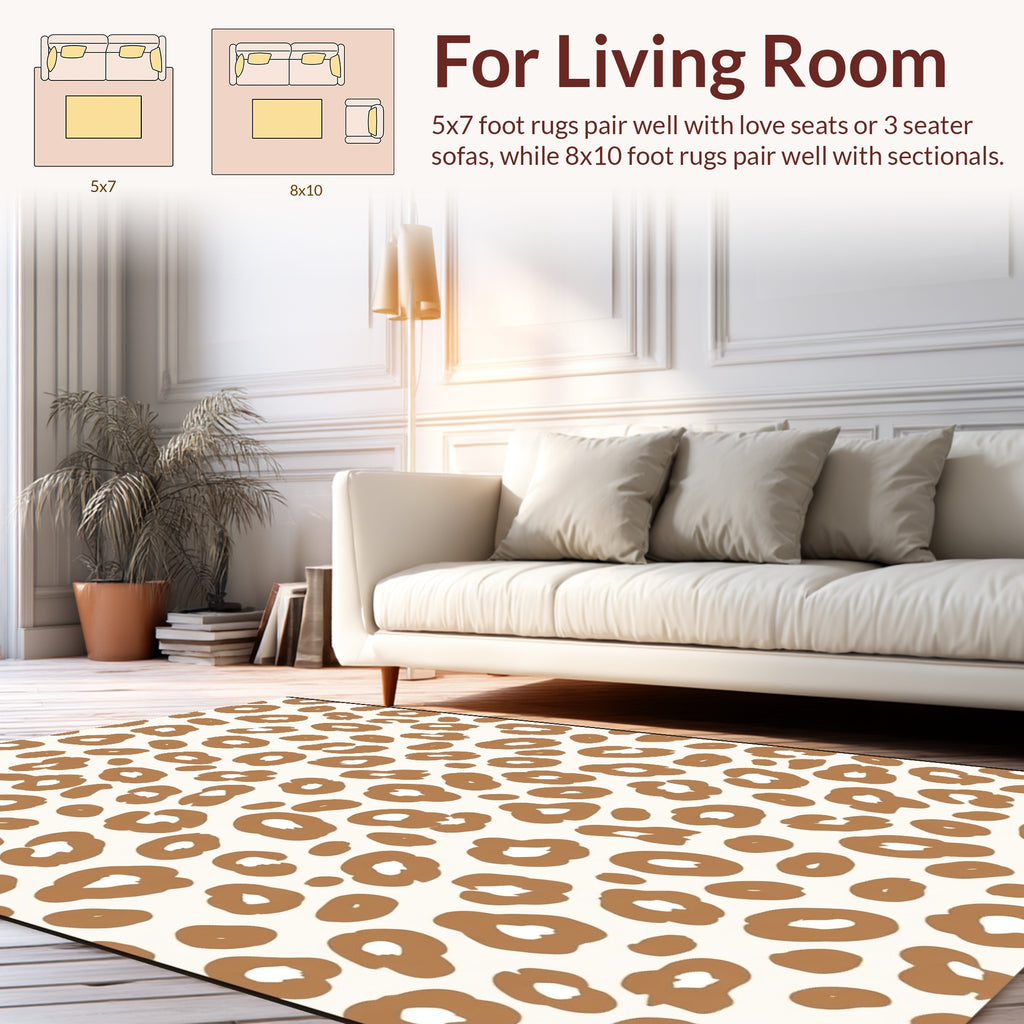 Bold Leopard Spots Pattern Rug