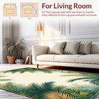 Tropical Forest Palm Frond Design Rug