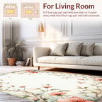 Whimsical Floral Vine Pattern Rug