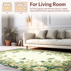 Nature Inspired Floral Bird Pattern Rug