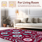 Charming Birds Floral Folk Art Rug