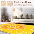Sunny Yellow Mandala Floral Design Rug