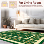 Emerald Gold Floral Geometric Rug