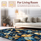Birds Amidst Floral Blooming Garden Design Rug