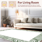 Organic Swirl Botanical Line Art Rug