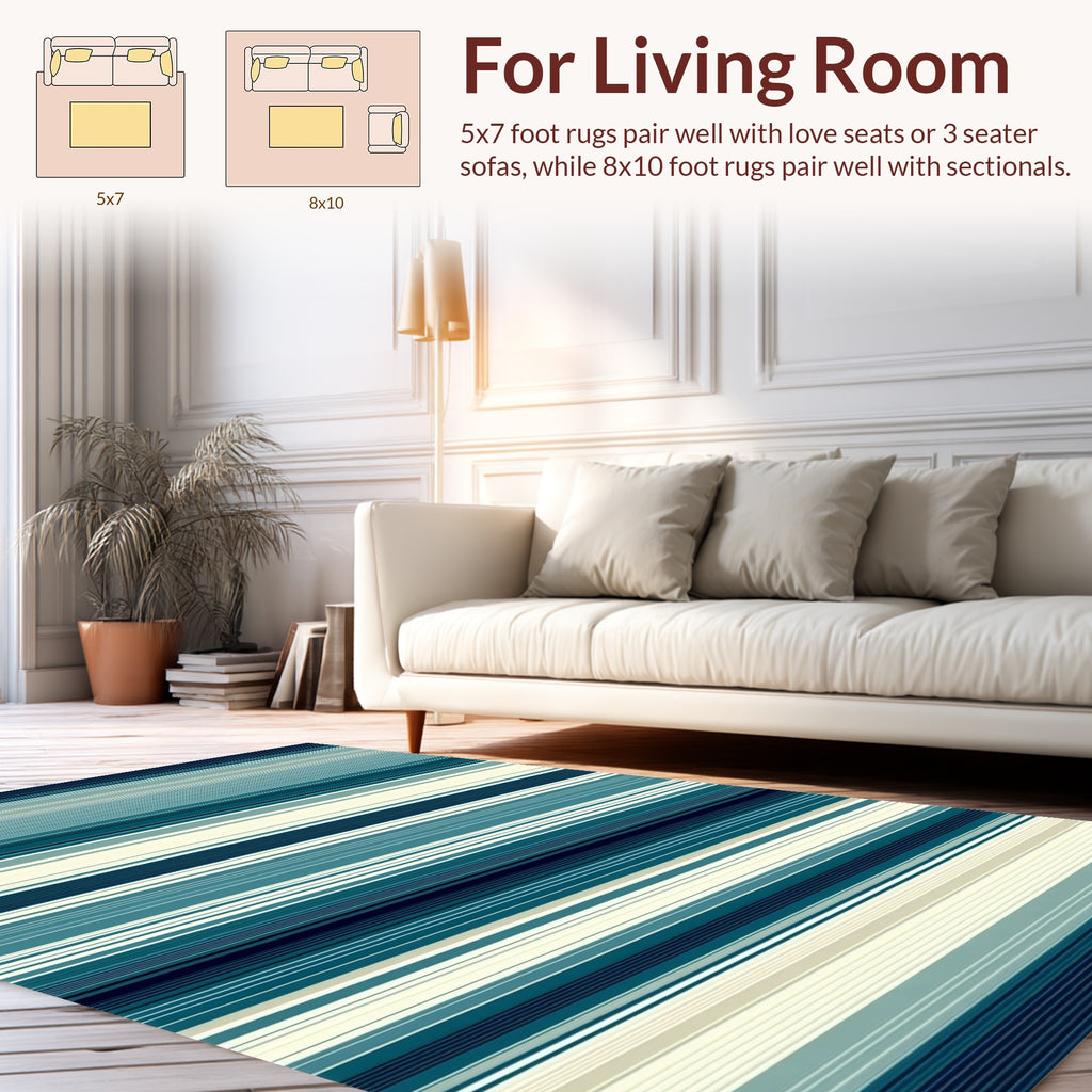 Modern horizontal stripe abstract pattern Rug